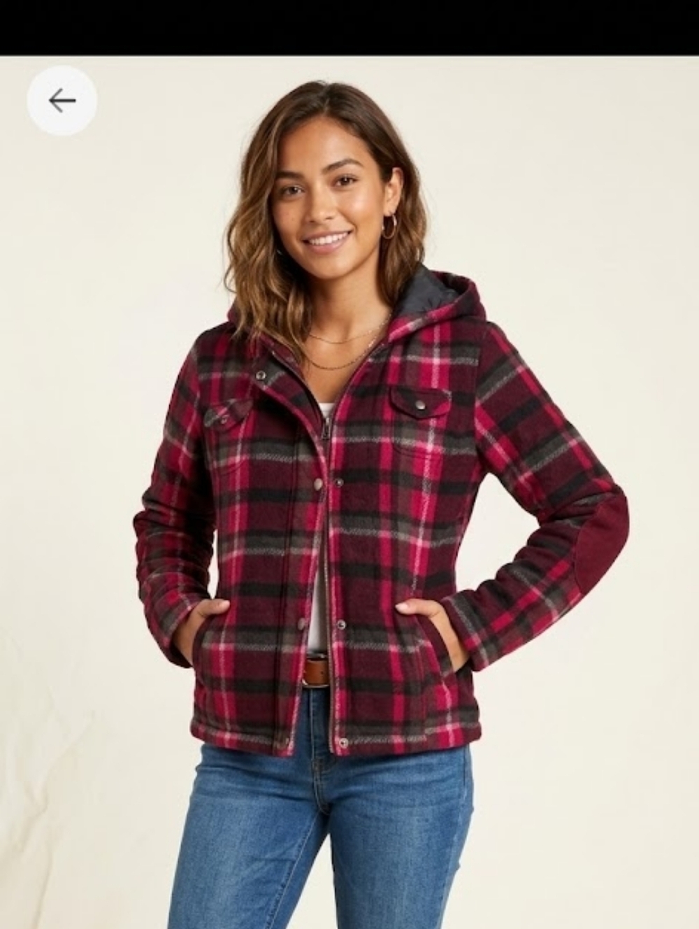 5/$25 Anchor Blue Retro Flannel Plaid Jacket XS